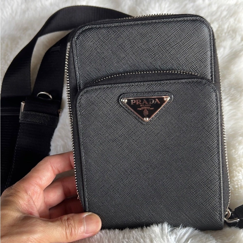 Prada Saffiano leather smartphone case